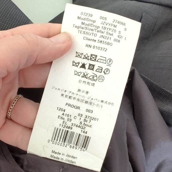 Armani Collezioni Blazer Jacket Men's 42L Virgin Wool Pattern Printed Suit Coat - Picture 8 of 9